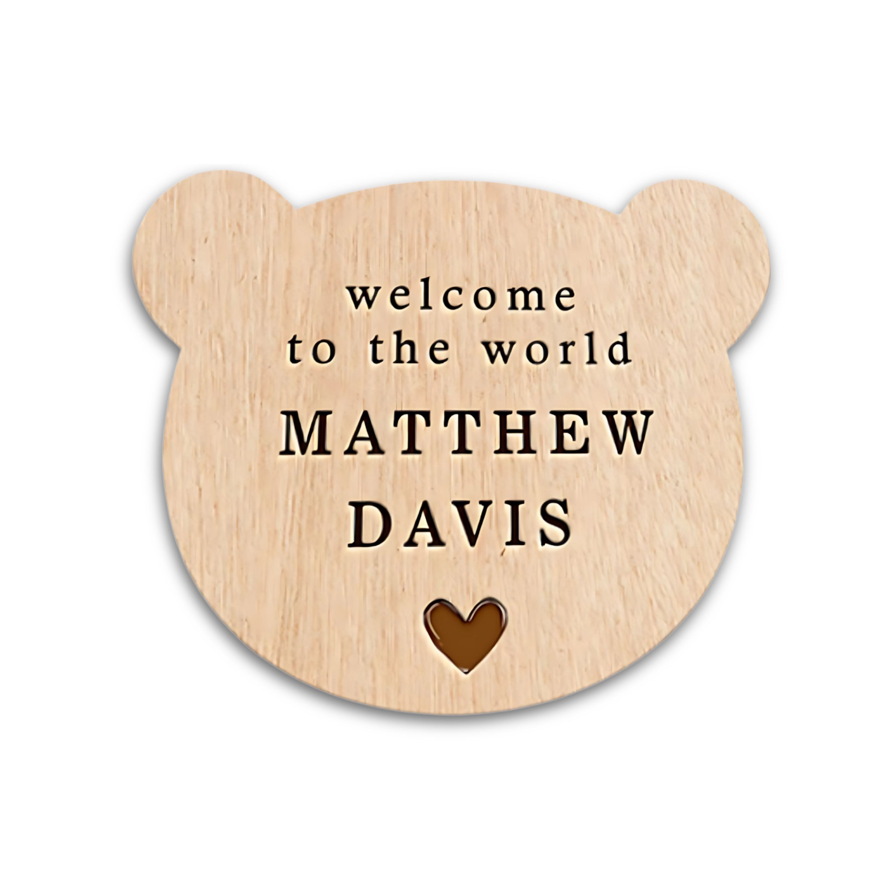 Hardly Laser™ Custom Baby Arrival Sign – Personalized Wooden Birth Announcement Keepsake for Nursery, Baby Showers & Photography Props