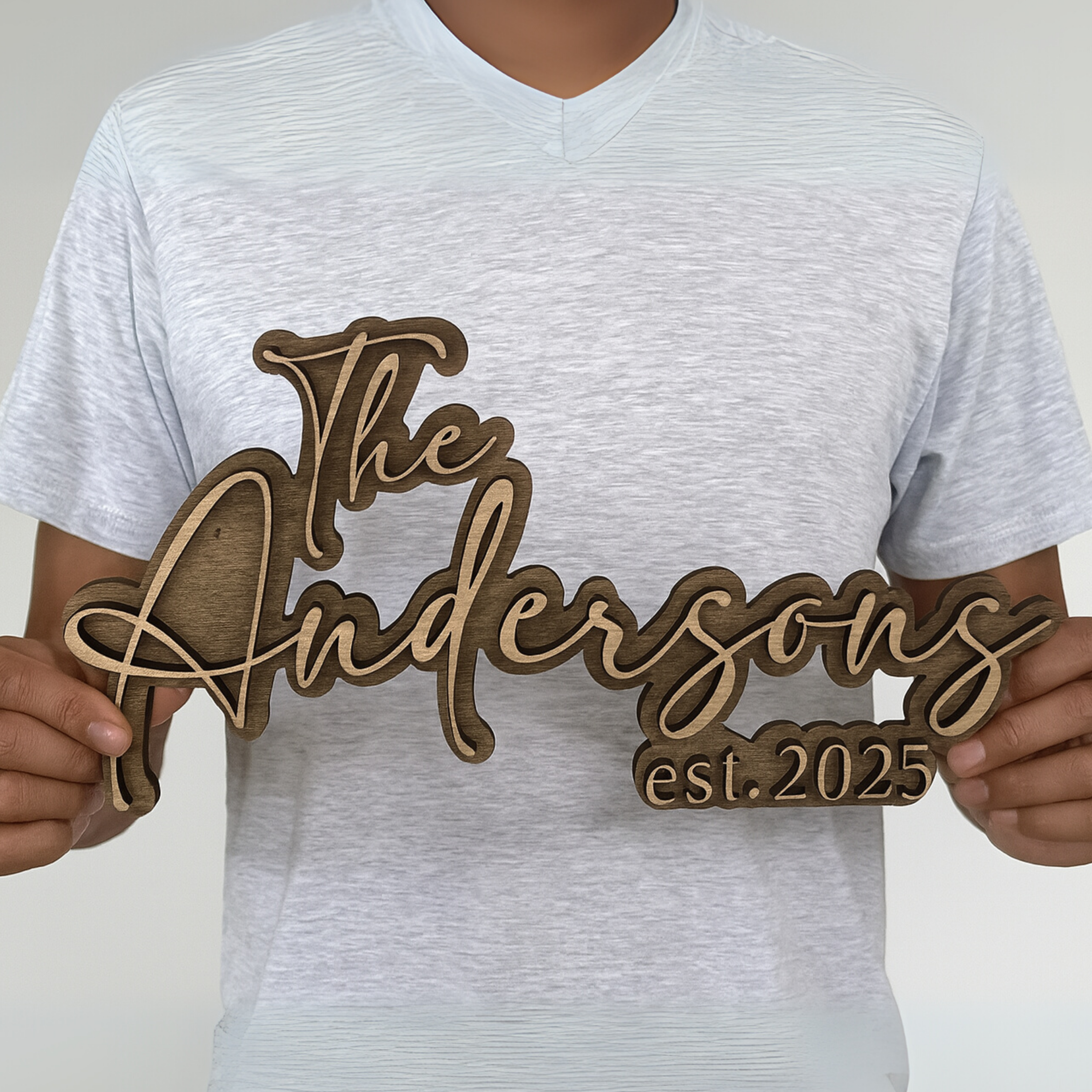 Hardly Laser™ Custom Family Name Wooden Sign – Personalized Last Name Plaque for Weddings, Housewarmings & Home Décor