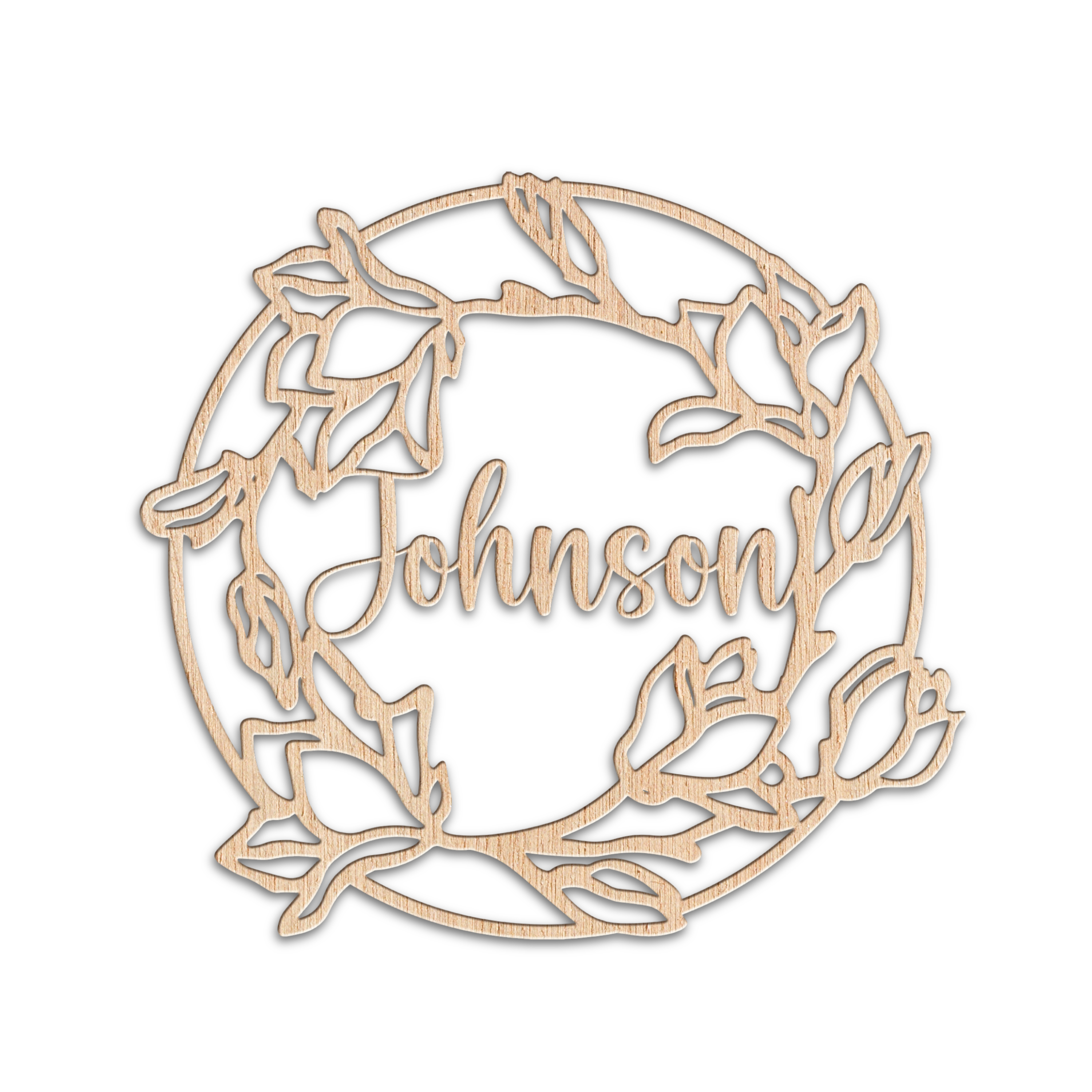 Hardly Laser™ Custom Wooden Family Name Sign – Personalized Housewarming Gift, Wedding or Anniversary Décor