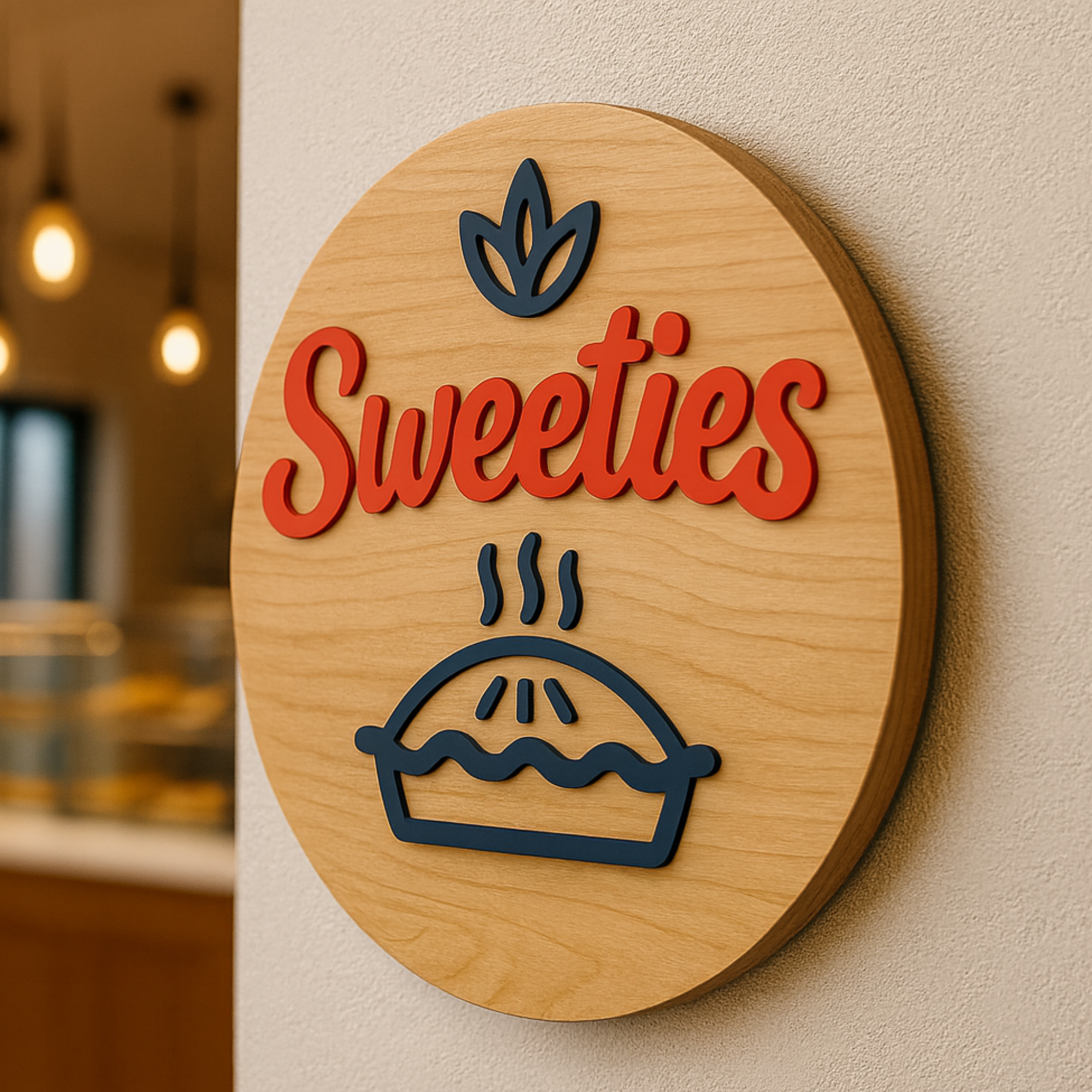 Hardly Laser™ Custom Wooden Business Logo Sign – Personalized Rustic Wall Décor for Shops, Cafés & Offices