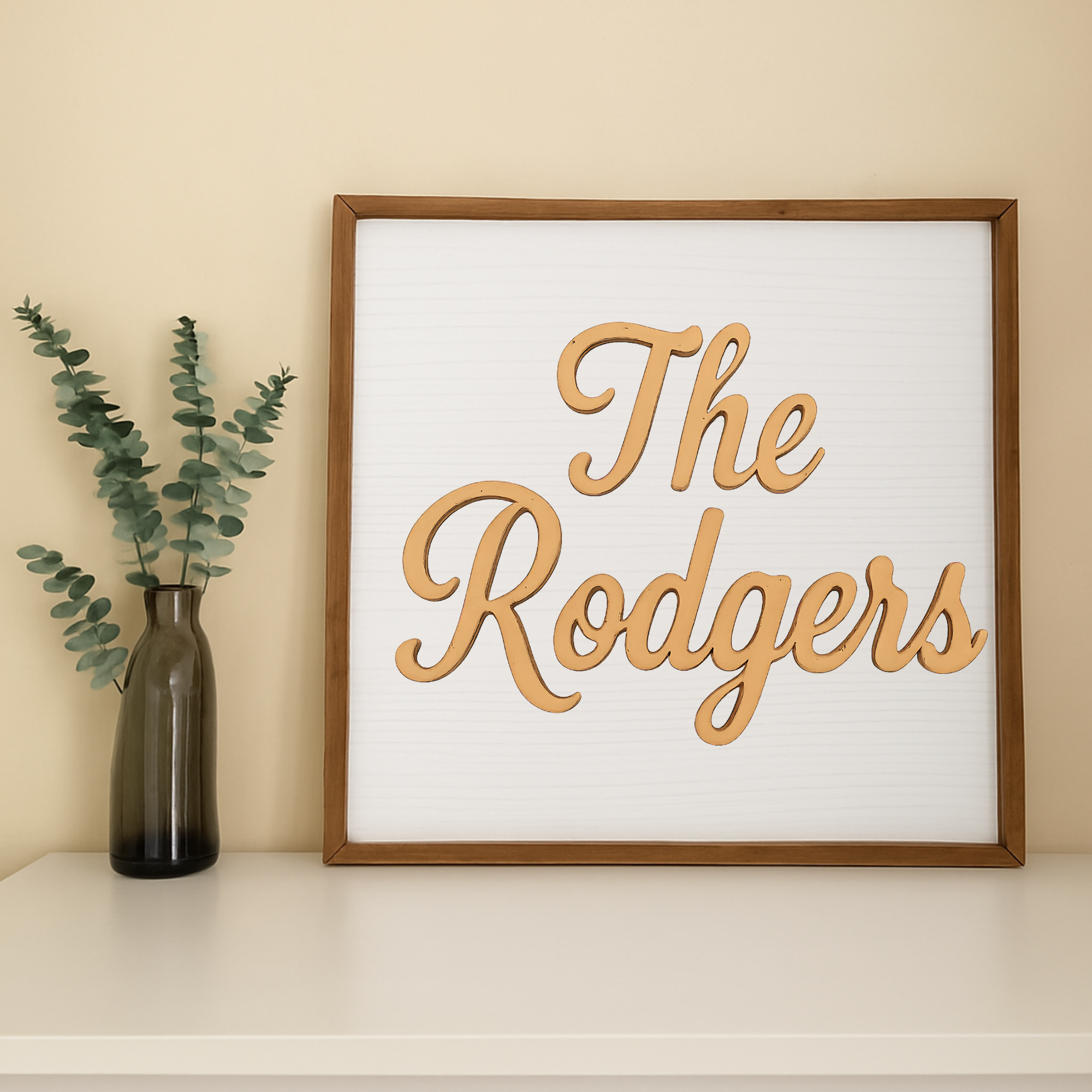 Hardly Laser™ Custom Nursery Wooden Name Sign – Personalized Baby Wall Decor
