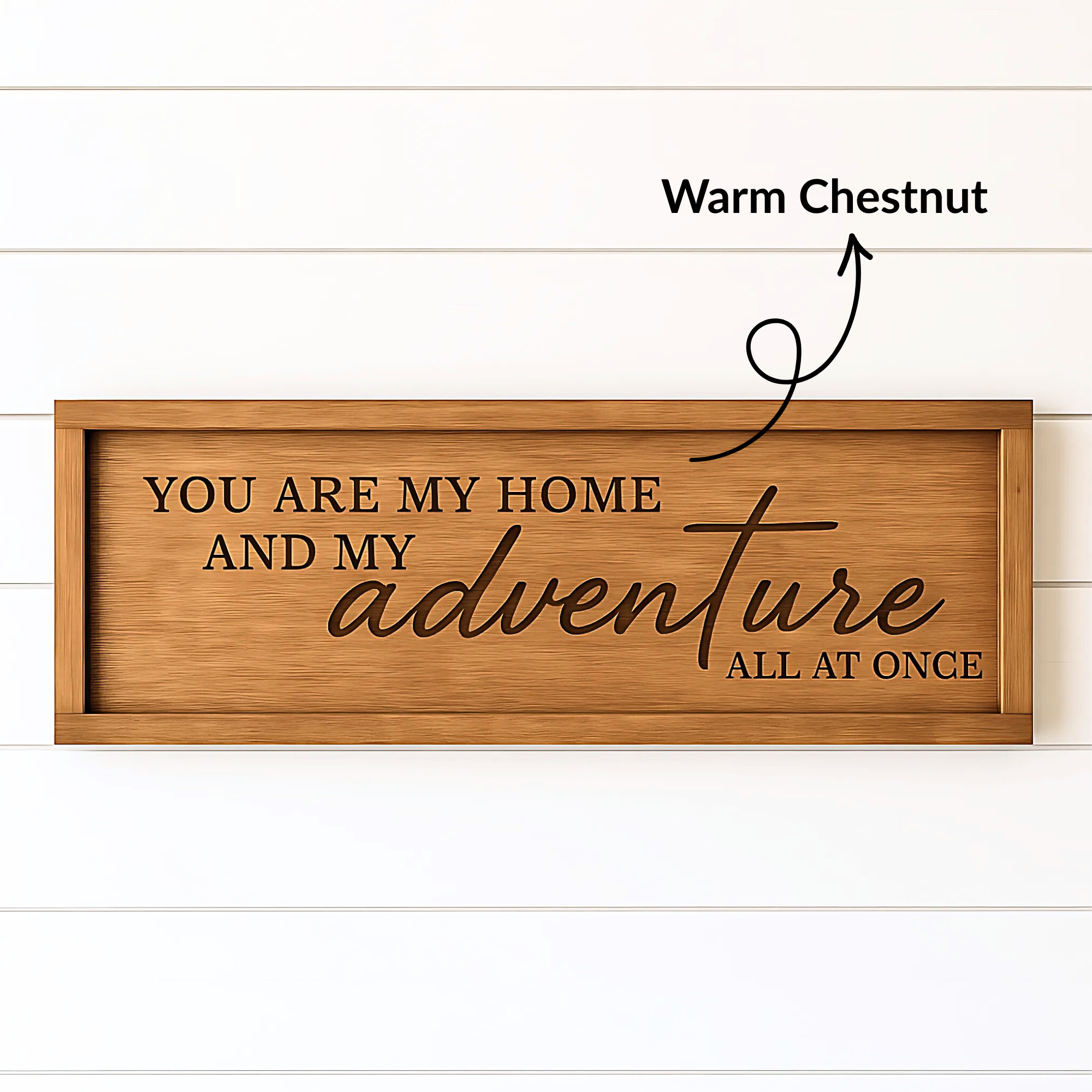 Hardly Laser™ Custom Wooden Quote Sign – Personalized Rustic Wall Décor for Home & Love