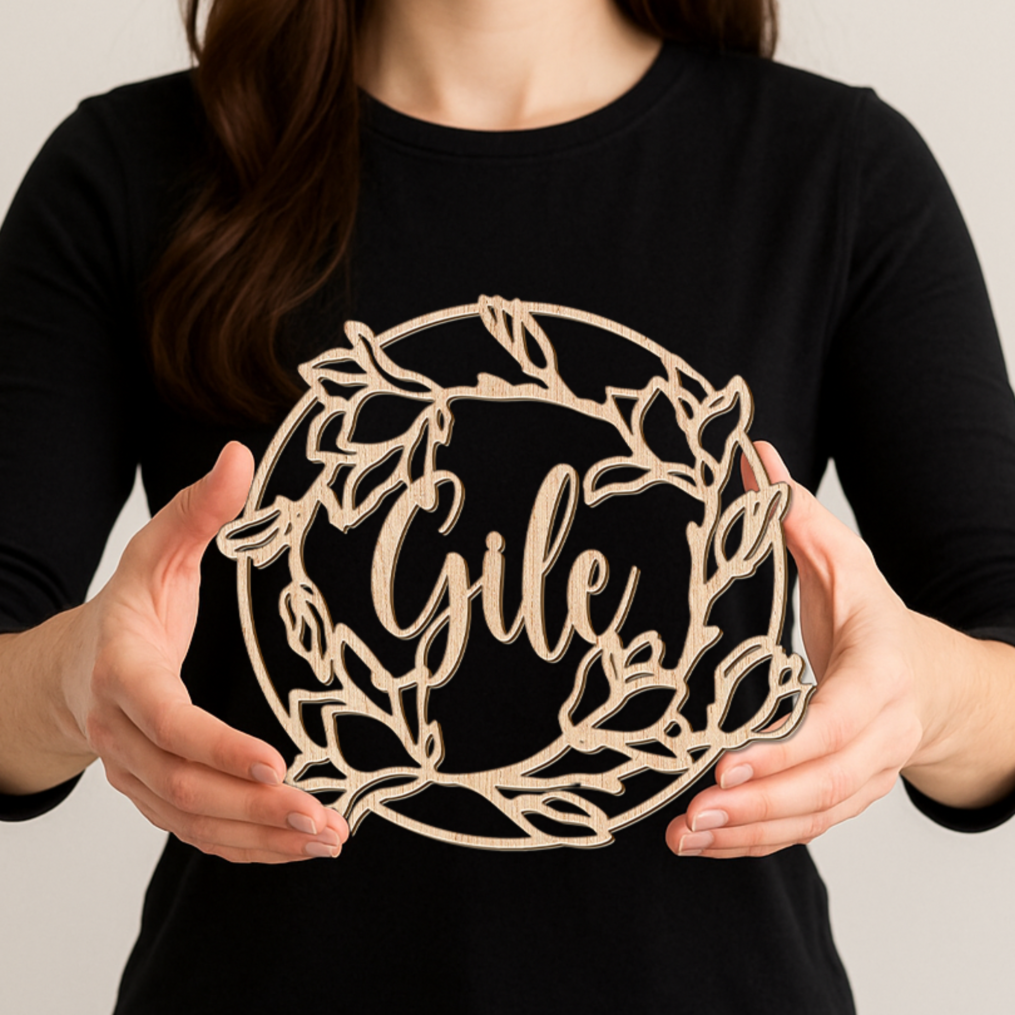 Hardly Laser™ Custom Wooden Family Name Sign – Personalized Housewarming Gift, Wedding or Anniversary Décor