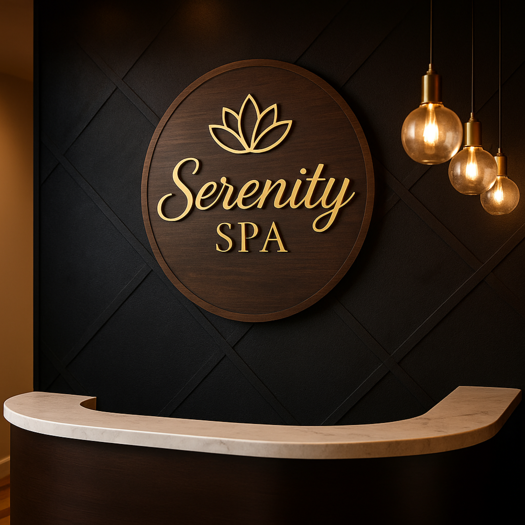 Hardly Laser™ Custom Wooden Business Logo Sign – Personalized Rustic Wall Décor for Shops, Cafés & Offices