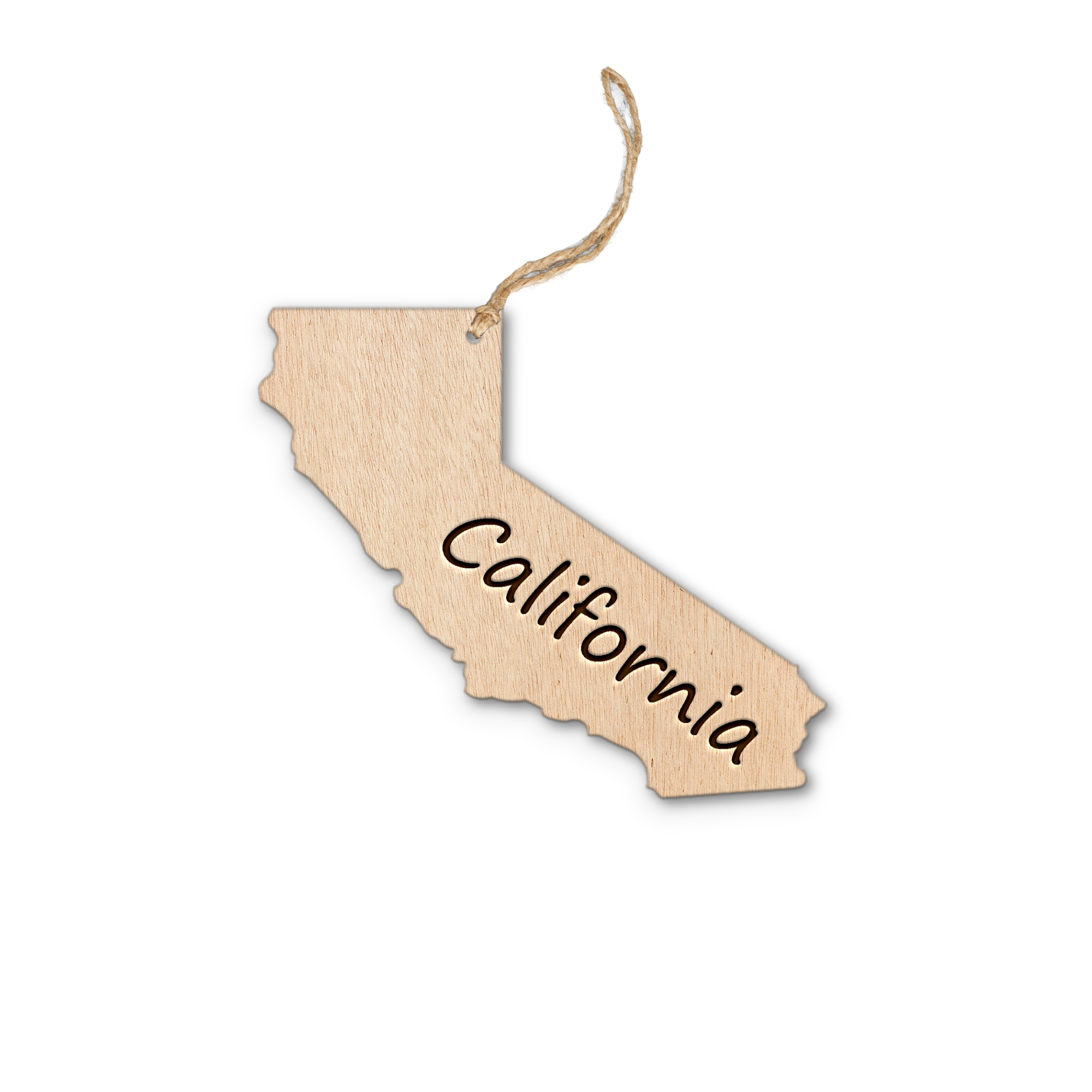 Hardly Laser™ Custom State Location Gift – Custom Long Distance Relationship Keepsake, Custom Christmas Ornament