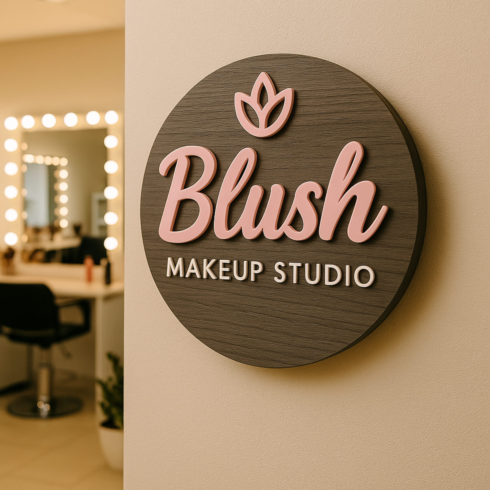 Hardly Laser™ Custom Wooden Business Logo Sign – Personalized Rustic Wall Décor for Shops, Cafés & Offices
