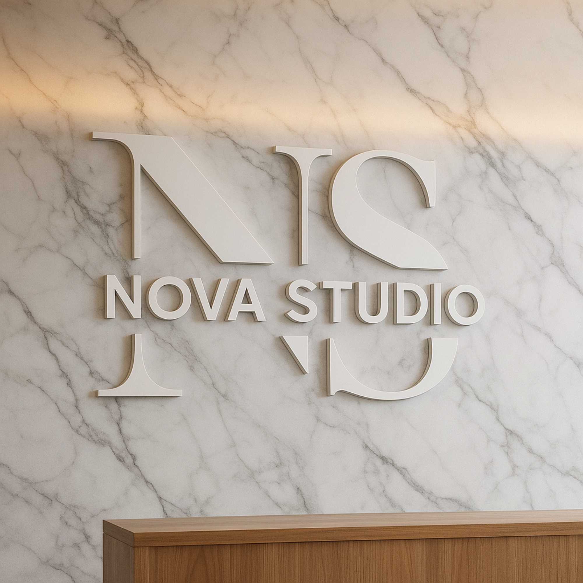 Hardly Laser™ Custom Engraved Business Logo Wall Sign – Rustic & Modern Personalized Branding Décor for Storefronts, Reception Areas, Studios & Cafés