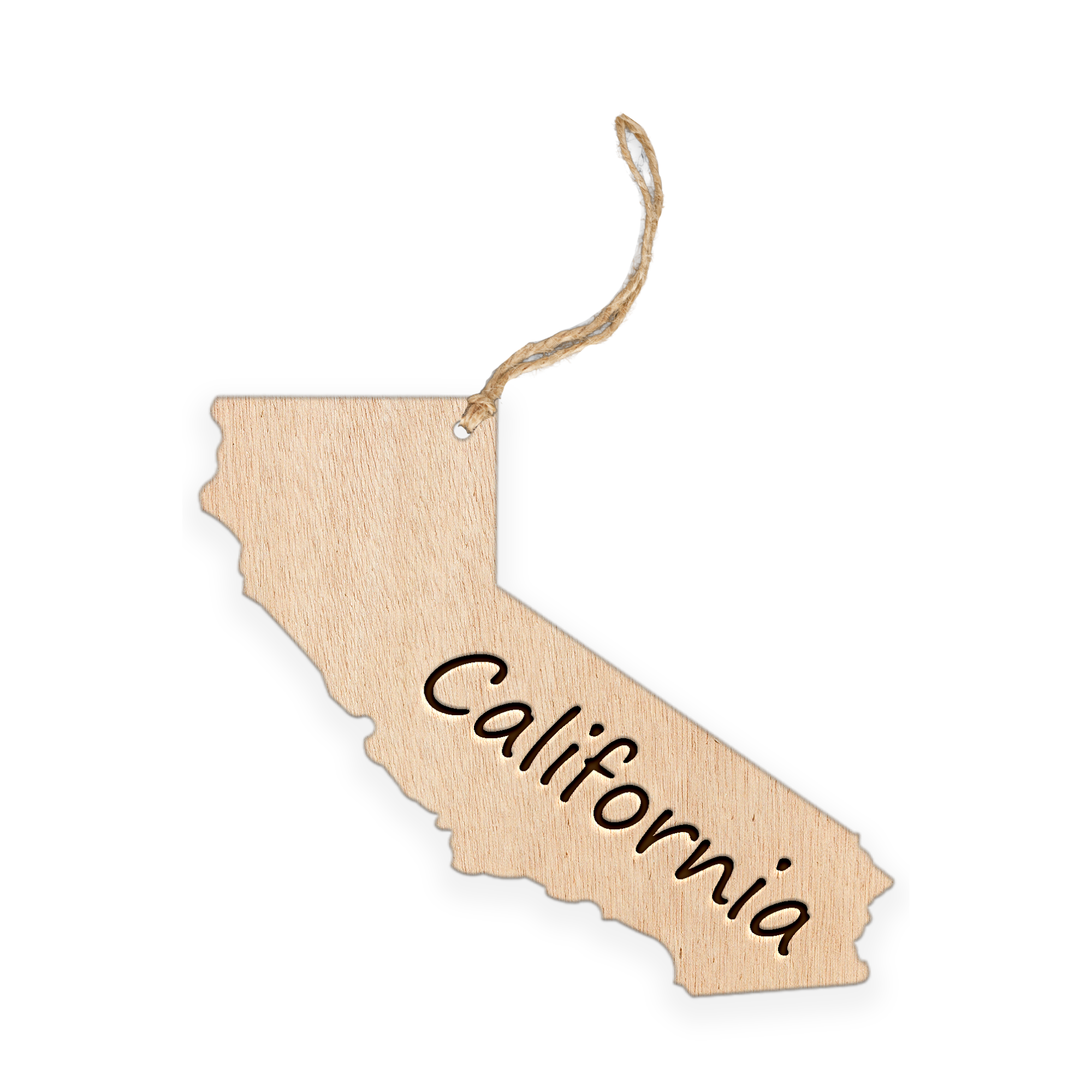 Hardly Laser™ Custom State Location Gift – Custom Long Distance Relationship Keepsake, Custom Christmas Ornament