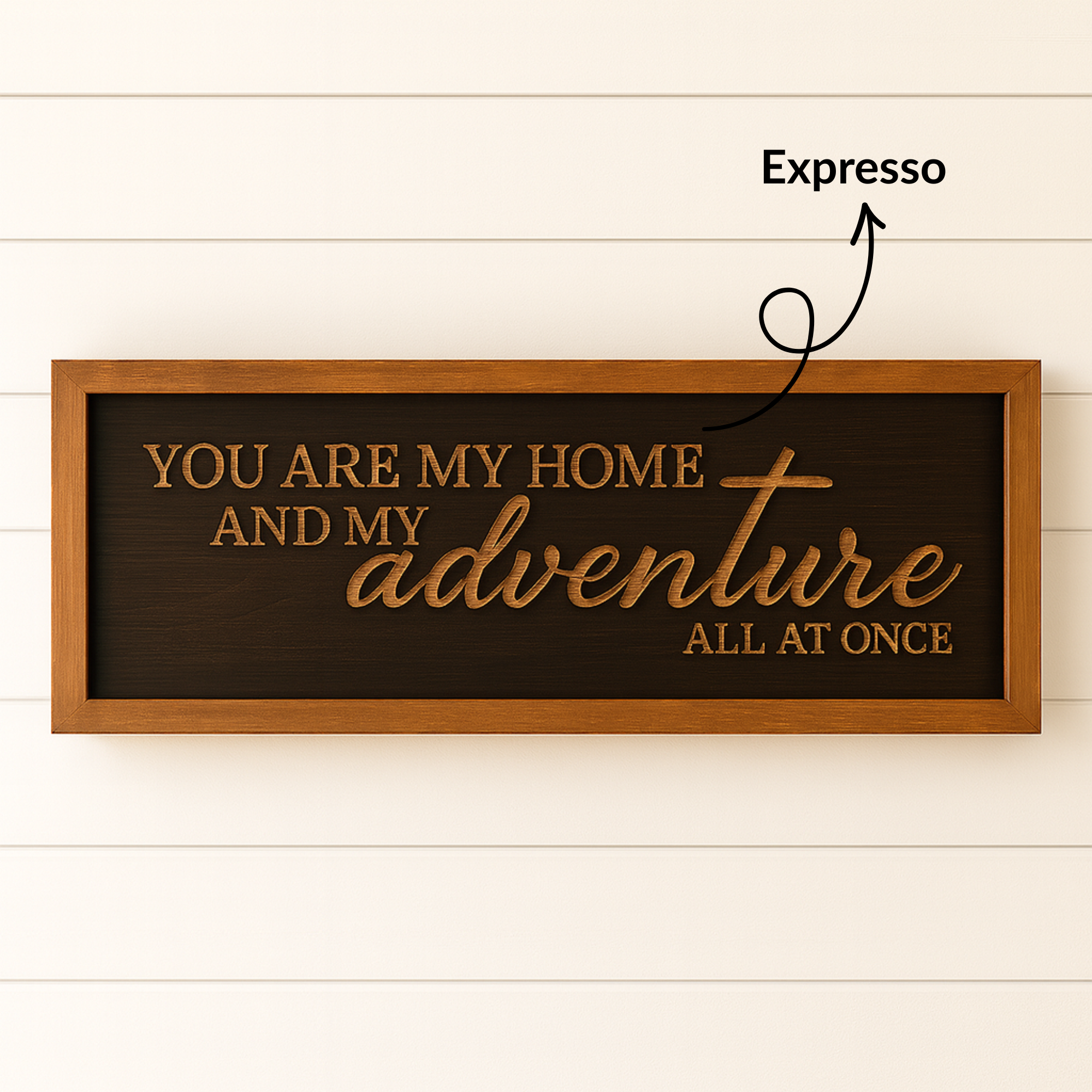 Hardly Laser™ Custom Wooden Quote Sign – Personalized Rustic Wall Décor for Home & Love