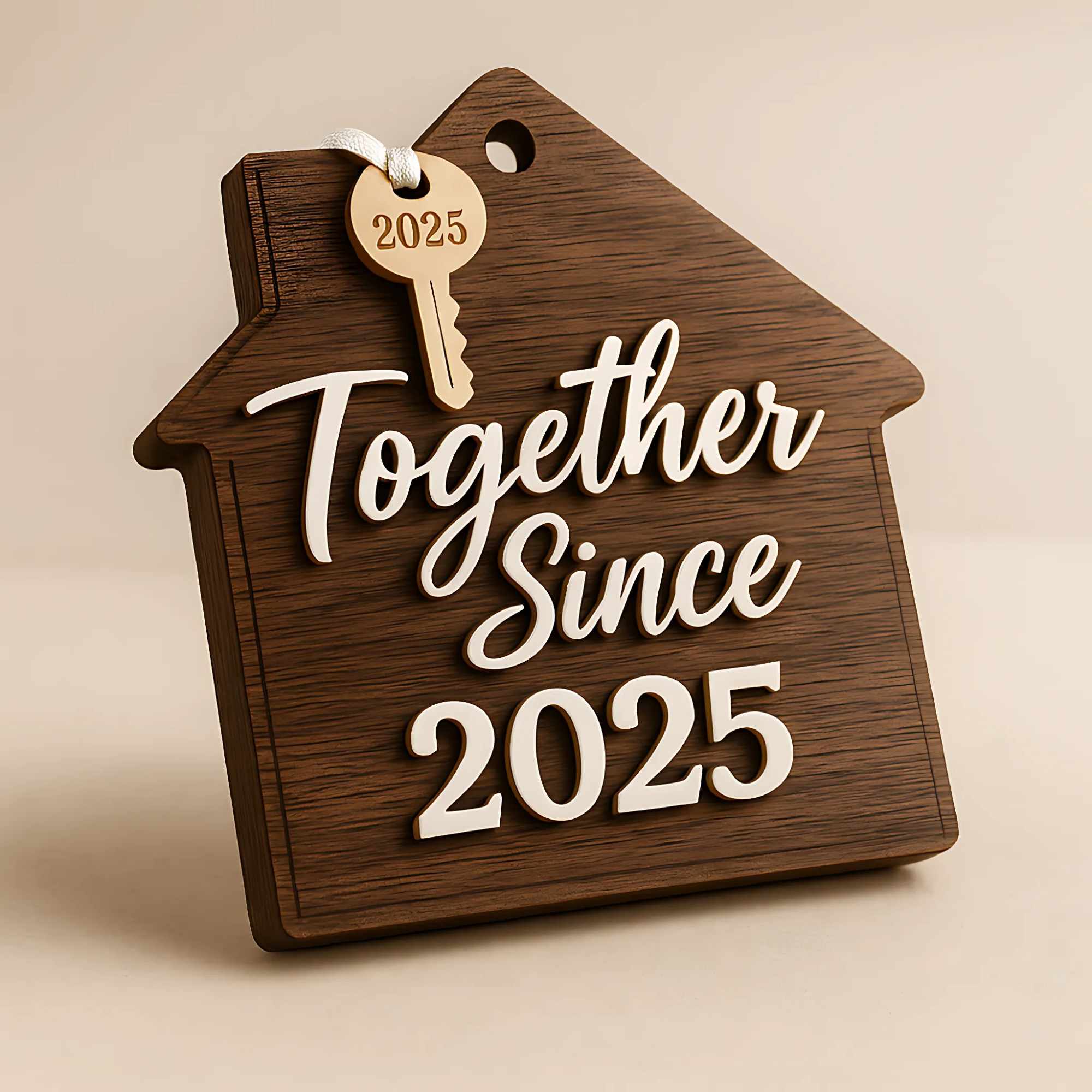 Hardly Laser™ Custom Wooden House Ornament – Personalized Home & Family Décor, Housewarming Gift, 3D Wood Ornament