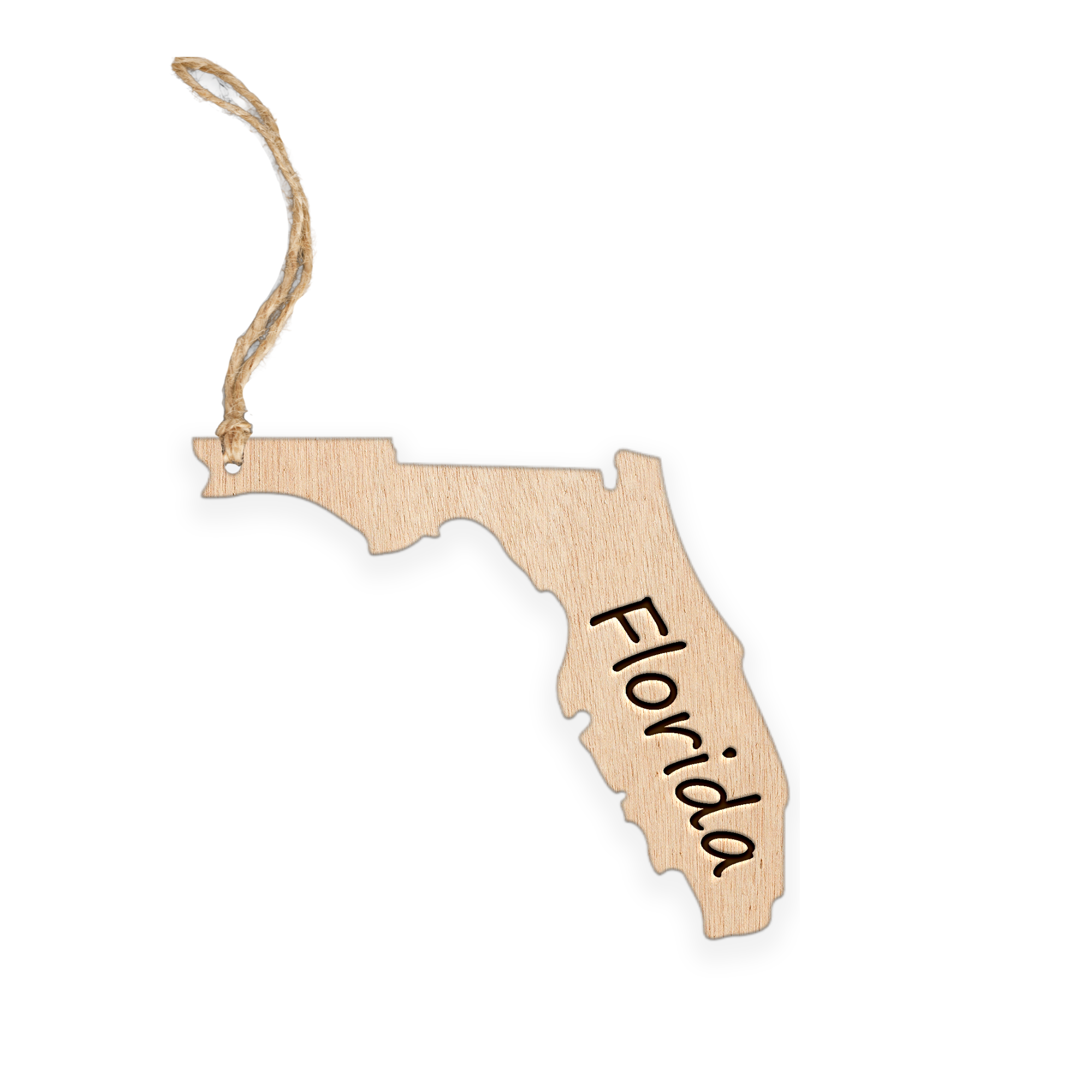 Hardly Laser™ Custom State Location Gift – Custom Long Distance Relationship Keepsake, Custom Christmas Ornament