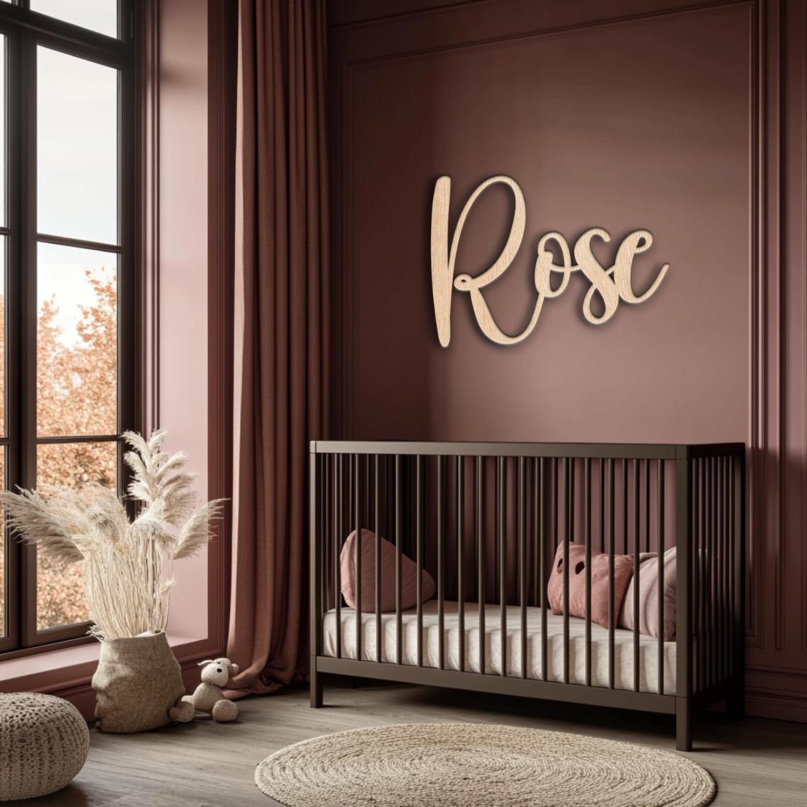 Hardly Laser™ Personalized Wooden Name Sign for Nursery – Custom Baby Wall Décor, Kids Room or Family Plaque