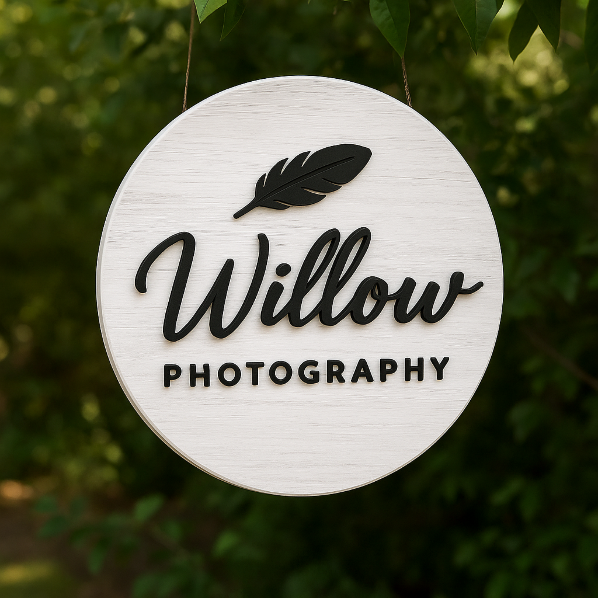 Hardly Laser™ Custom Wooden Business Logo Sign – Personalized Rustic Wall Décor for Shops, Cafés & Offices