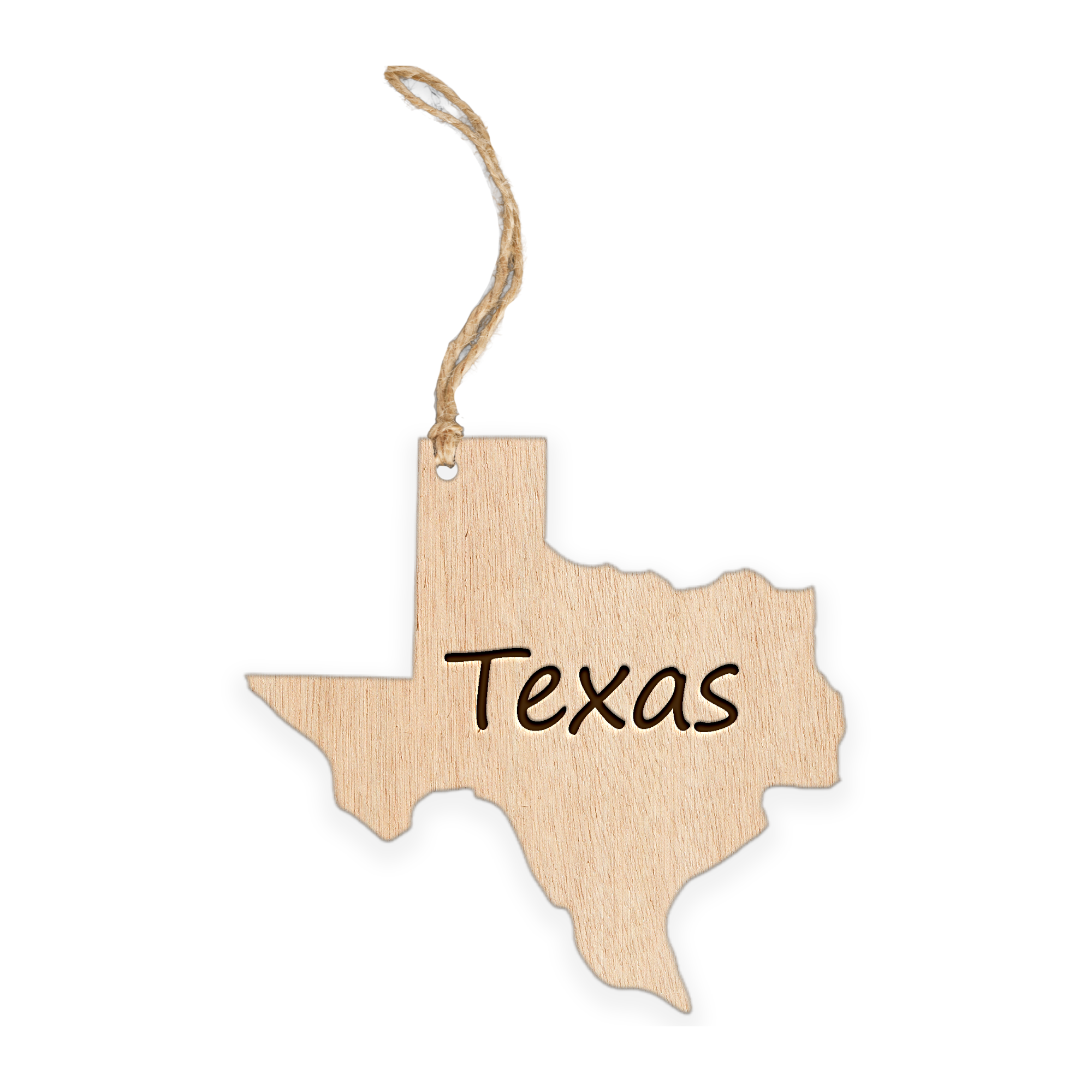 Hardly Laser™ Custom State Location Gift – Custom Long Distance Relationship Keepsake, Custom Christmas Ornament