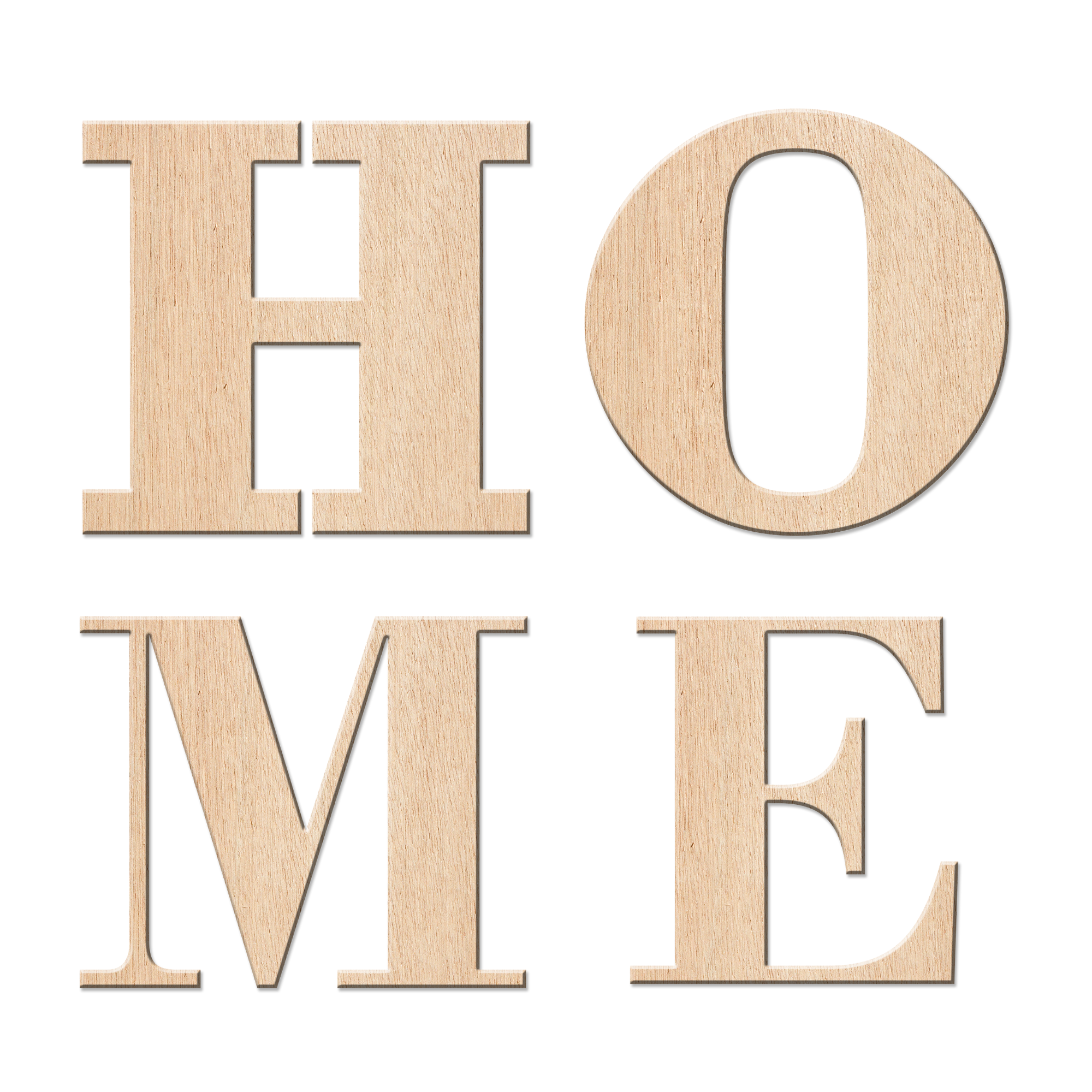 Hardly Laser™ Wooden HOME Wall Letters Sign – Rustic 4 Piece Farmhouse Wall Art