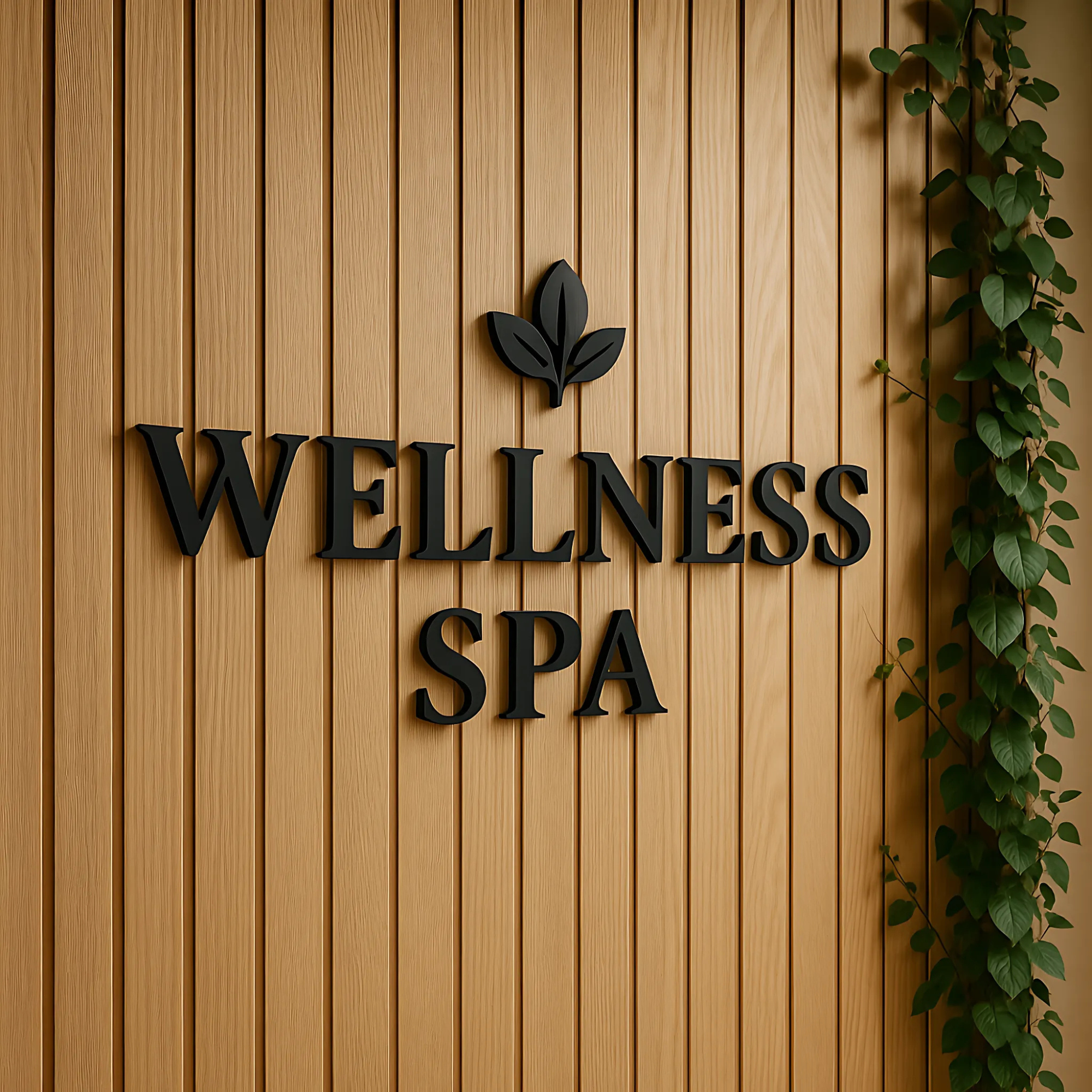 Hardly Laser™ Custom Engraved Business Logo Wall Sign – Rustic & Modern Personalized Branding Décor for Storefronts, Reception Areas, Studios & Cafés