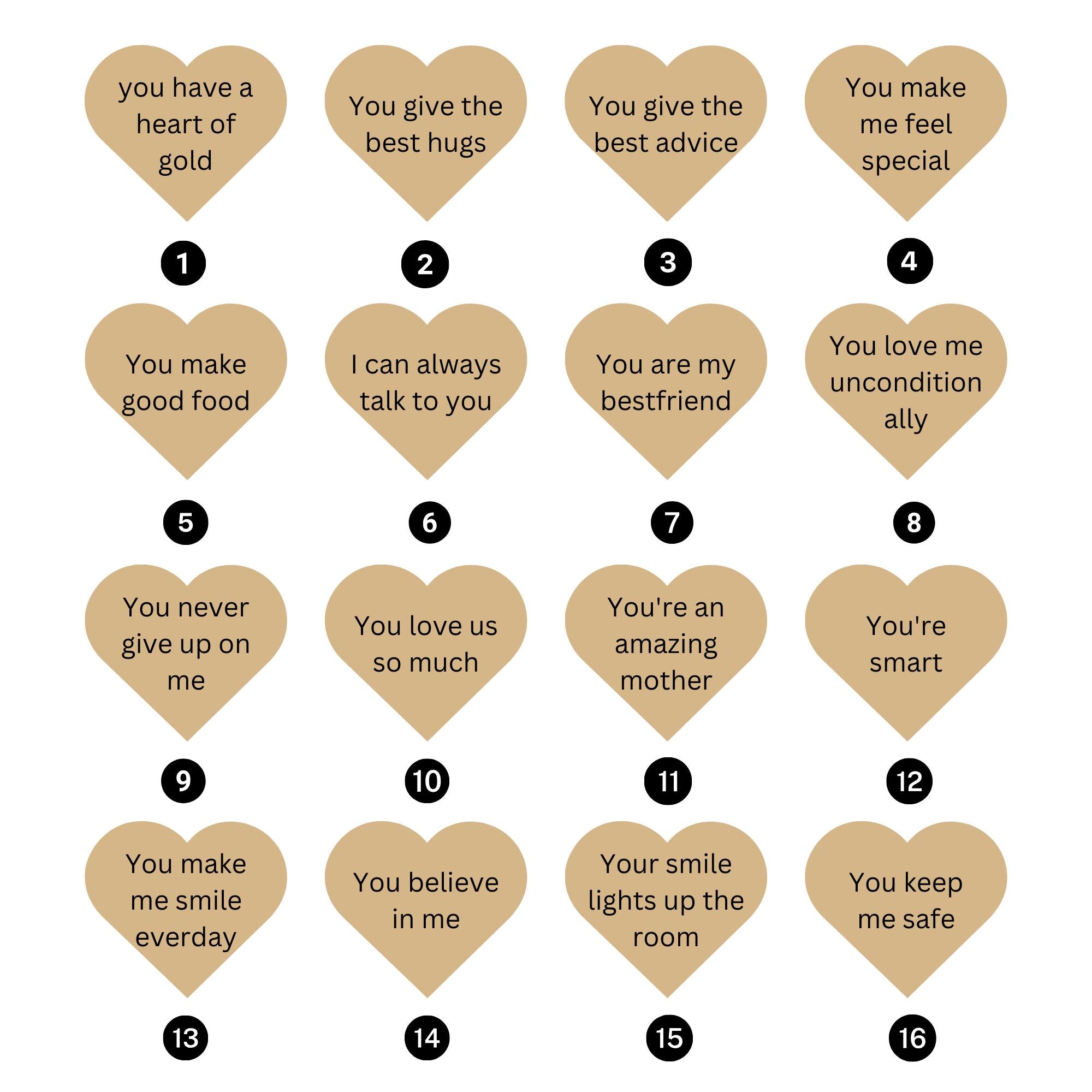 Hardly Laser™ Personalized Heart Reasons Why I Love You Mom – Custom Wooden Keepsake Gift for Mother’s Day, Birthday, or Valentine’s Day
