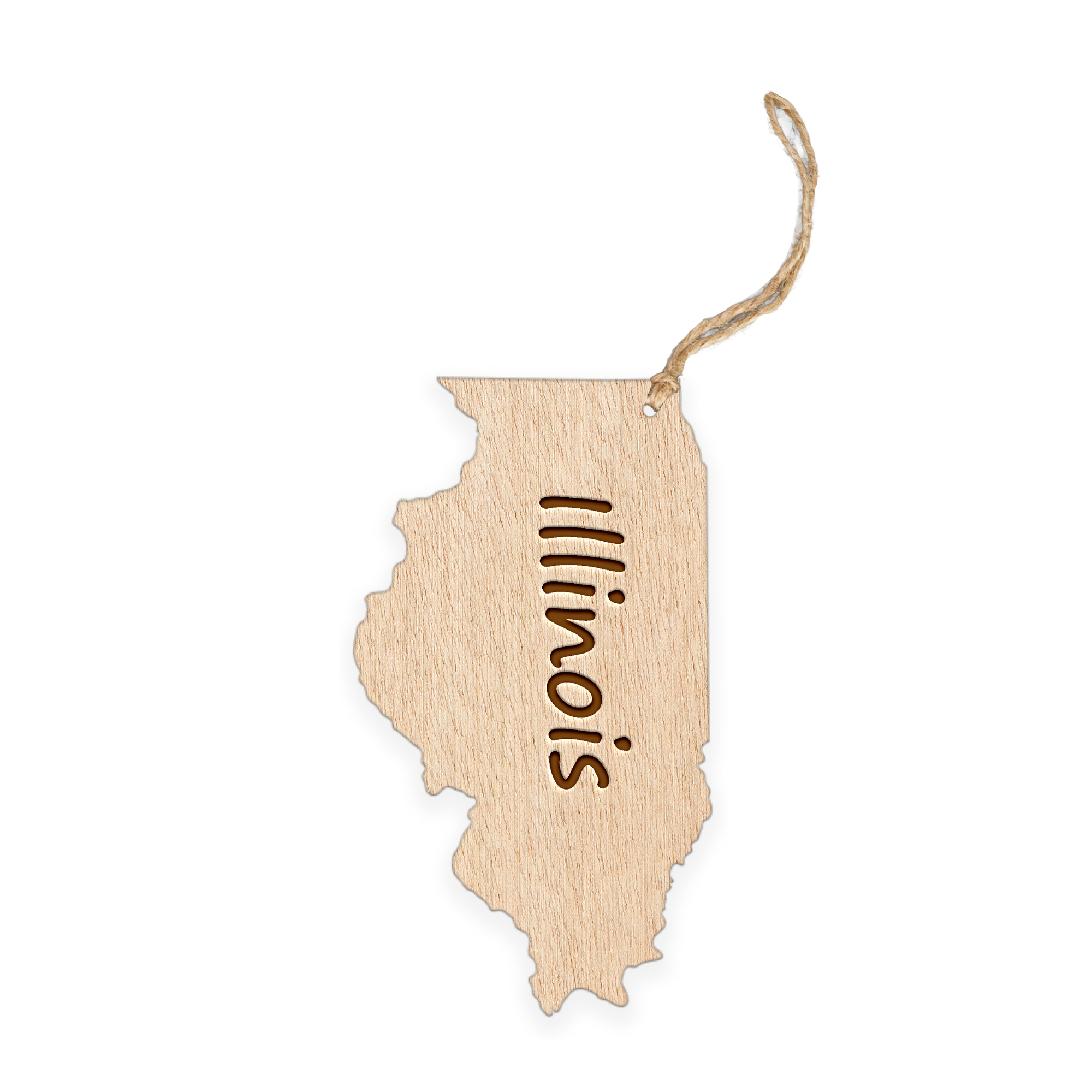 Hardly Laser™ Custom State Location Gift – Custom Long Distance Relationship Keepsake, Custom Christmas Ornament