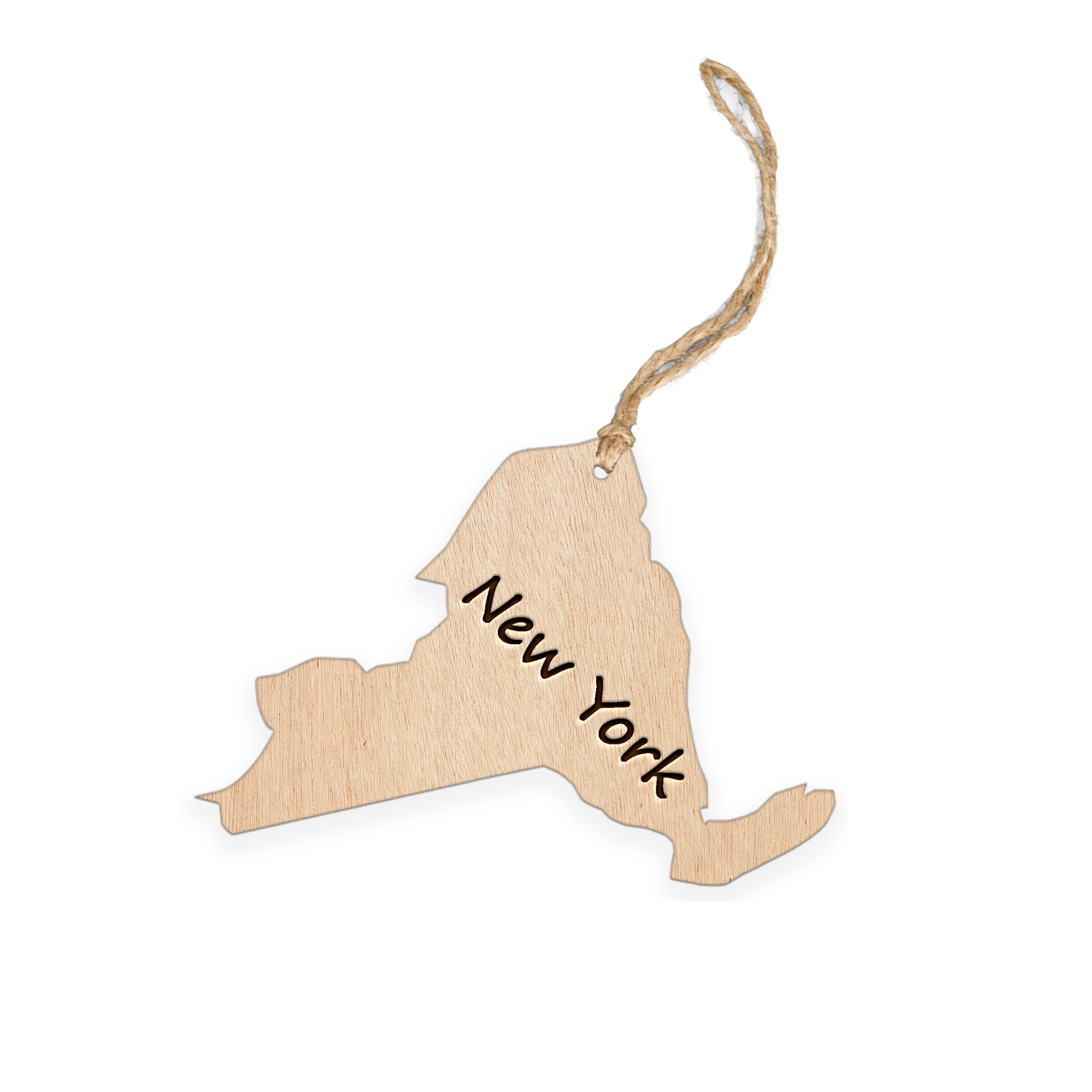Hardly Laser™ Custom State Location Gift – Custom Long Distance Relationship Keepsake, Custom Christmas Ornament