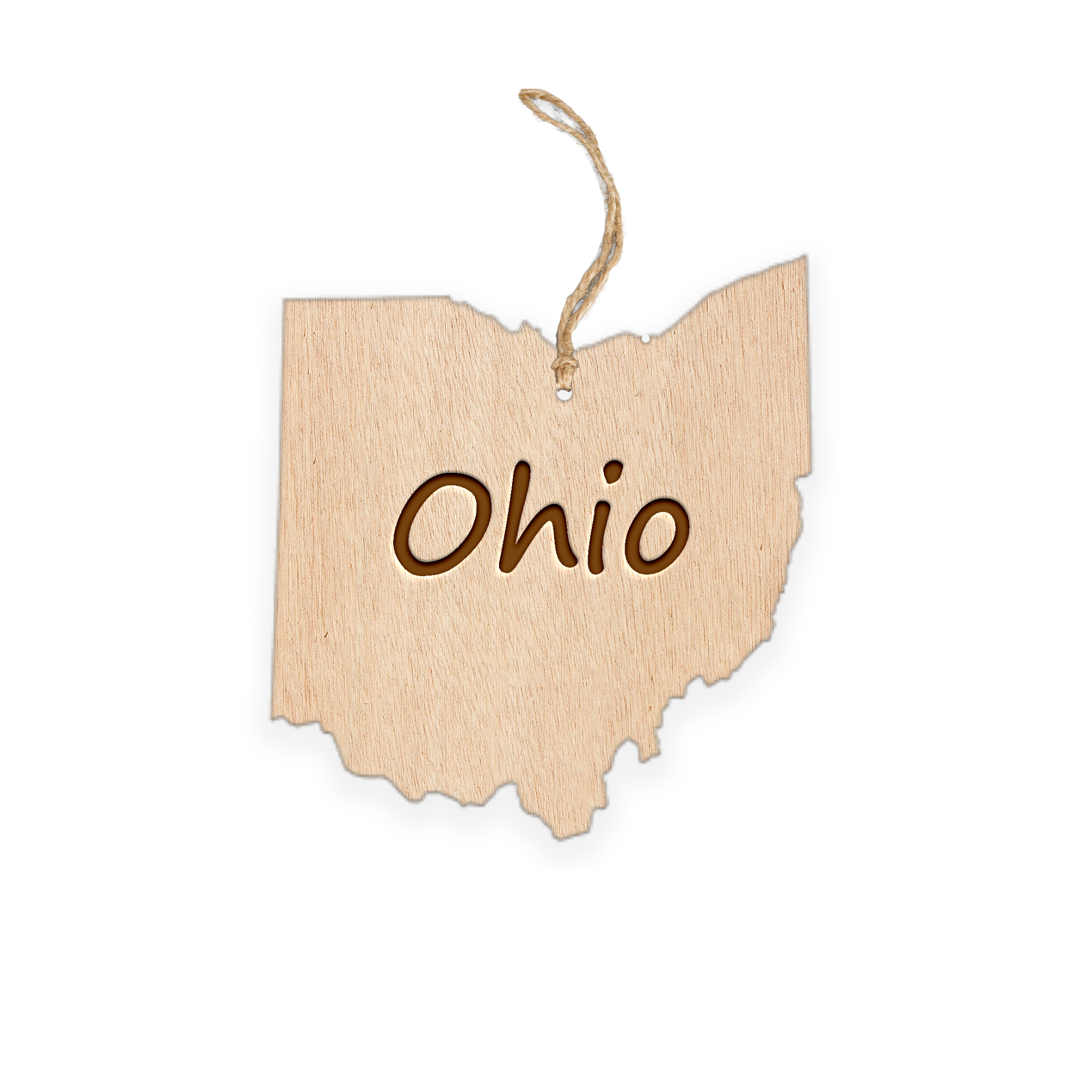 Hardly Laser™ Custom State Location Gift – Custom Long Distance Relationship Keepsake, Custom Christmas Ornament