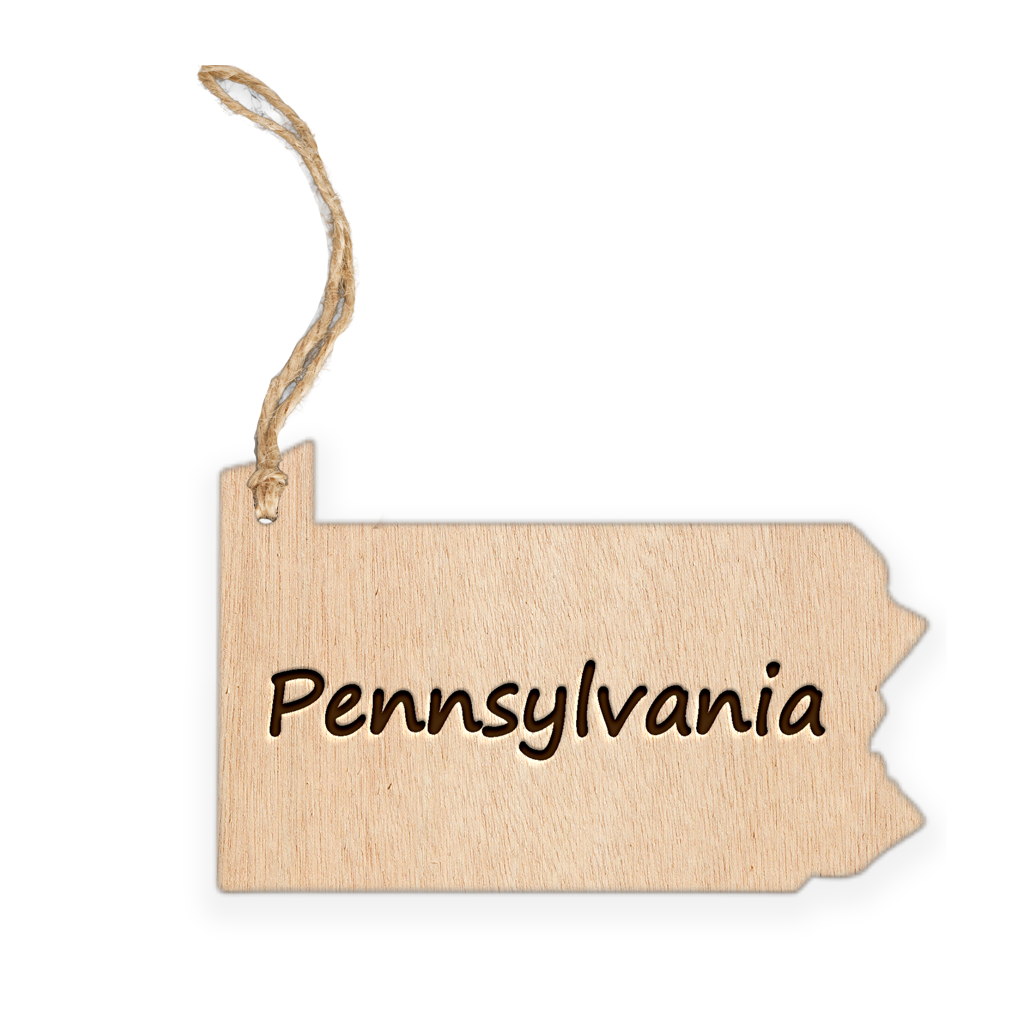 Hardly Laser™ Custom State Location Gift – Custom Long Distance Relationship Keepsake, Custom Christmas Ornament
